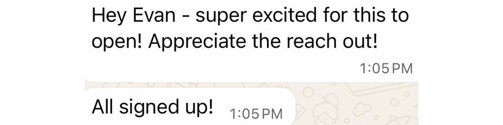 A message from a founding member on the day they joined