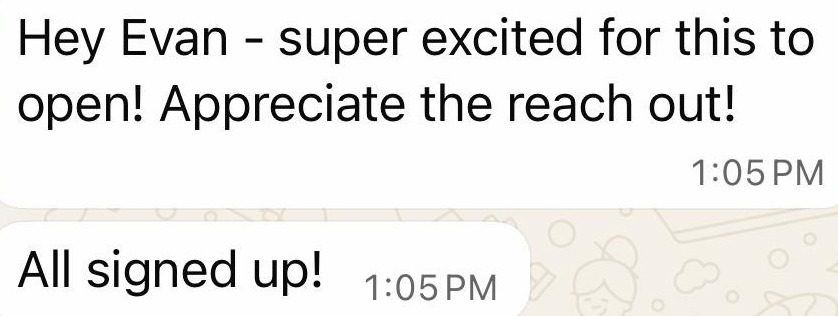 A message from a founding member on the day they joined