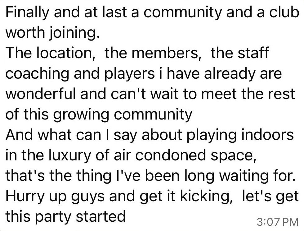 A message from a founding member on the day they joined